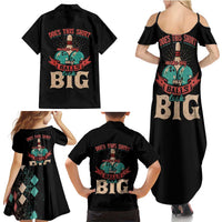Custom Bowling Balls Family Matching Summer Maxi Dress and Hawaiian Shirt with Does This Shirt Make My Balls Look Big Quote and Retro Argyle Pattern - Wonder Print Shop