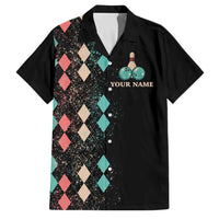 Custom Bowling Balls Family Matching Summer Maxi Dress and Hawaiian Shirt with Does This Shirt Make My Balls Look Big Quote and Retro Argyle Pattern - Wonder Print Shop