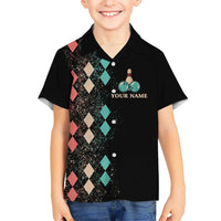 Custom Bowling Balls Family Matching Summer Maxi Dress and Hawaiian Shirt with Does This Shirt Make My Balls Look Big Quote and Retro Argyle Pattern - Wonder Print Shop
