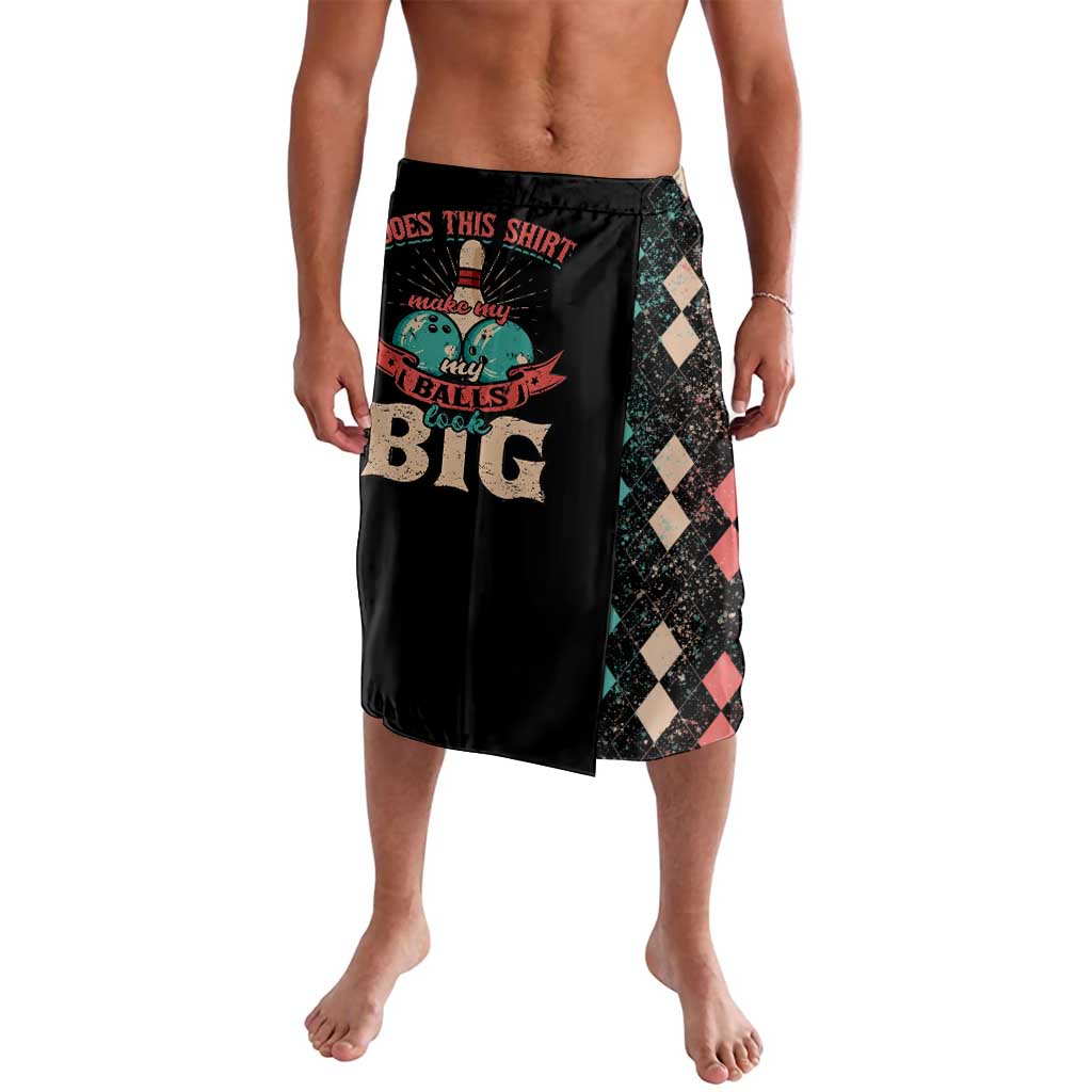 Bowling Balls Lavalava with Does This Shirt Make My Balls Look Big Quote and Retro Argyle Pattern - Wonder Print Shop