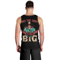 Custom Bowling Balls Men Tank Top with Does This Shirt Make My Balls Look Big Quote and Retro Argyle Pattern - Wonder Print Shop