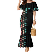 Custom Bowling Balls Mermaid Dress with Does This Shirt Make My Balls Look Big Quote and Retro Argyle Pattern - Wonder Print Shop