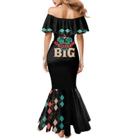 Custom Bowling Balls Mermaid Dress with Does This Shirt Make My Balls Look Big Quote and Retro Argyle Pattern - Wonder Print Shop