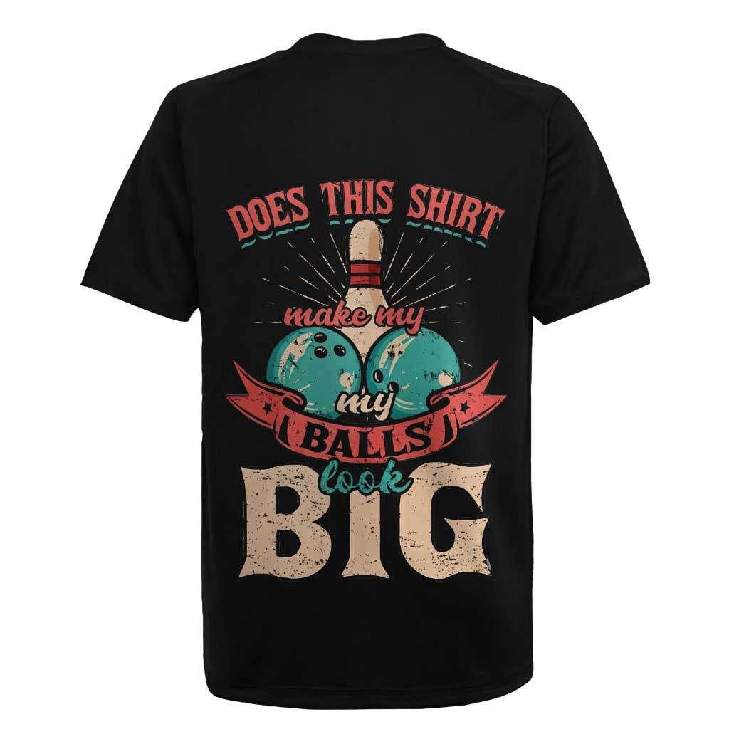 Custom Bowling Balls Rugby Jersey with Does This Shirt Make My Balls Look Big Quote and Retro Argyle Pattern - Wonder Print Shop