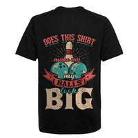 Custom Bowling Balls Rugby Jersey with Does This Shirt Make My Balls Look Big Quote and Retro Argyle Pattern - Wonder Print Shop