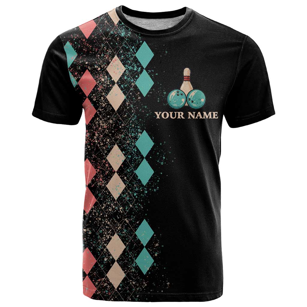 Custom Bowling Balls T Shirt with Does This Shirt Make My Balls Look Big Quote and Retro Argyle Pattern - Wonder Print Shop