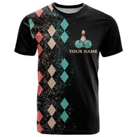 Custom Bowling Balls T Shirt with Does This Shirt Make My Balls Look Big Quote and Retro Argyle Pattern - Wonder Print Shop