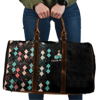 Custom Bowling Balls Travel Bag with Does This Shirt Make My Balls Look Big Quote and Retro Argyle Pattern - Wonder Print Shop