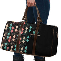 Custom Bowling Balls Travel Bag with Does This Shirt Make My Balls Look Big Quote and Retro Argyle Pattern - Wonder Print Shop