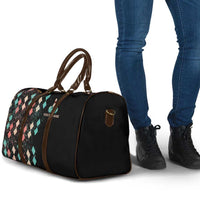 Custom Bowling Balls Travel Bag with Does This Shirt Make My Balls Look Big Quote and Retro Argyle Pattern - Wonder Print Shop