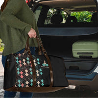 Custom Bowling Balls Travel Bag with Does This Shirt Make My Balls Look Big Quote and Retro Argyle Pattern - Wonder Print Shop