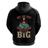 Custom Bowling Balls Zip Hoodie with Does This Shirt Make My Balls Look Big Quote and Retro Argyle Pattern - Wonder Print Shop