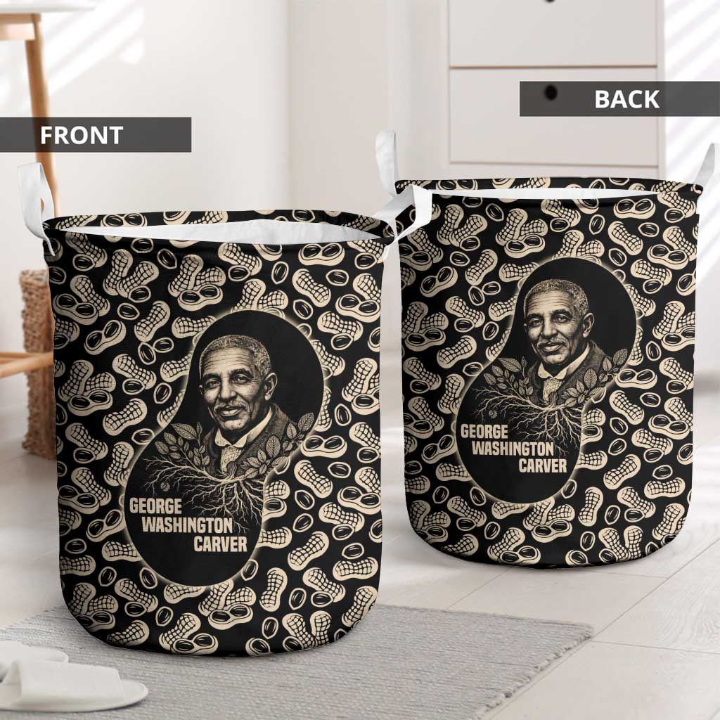 George Washington Carver Laundry Basket Peanut From Soil Comes Knowledge Quote and Agricultural Roots - Wonder Print Shop