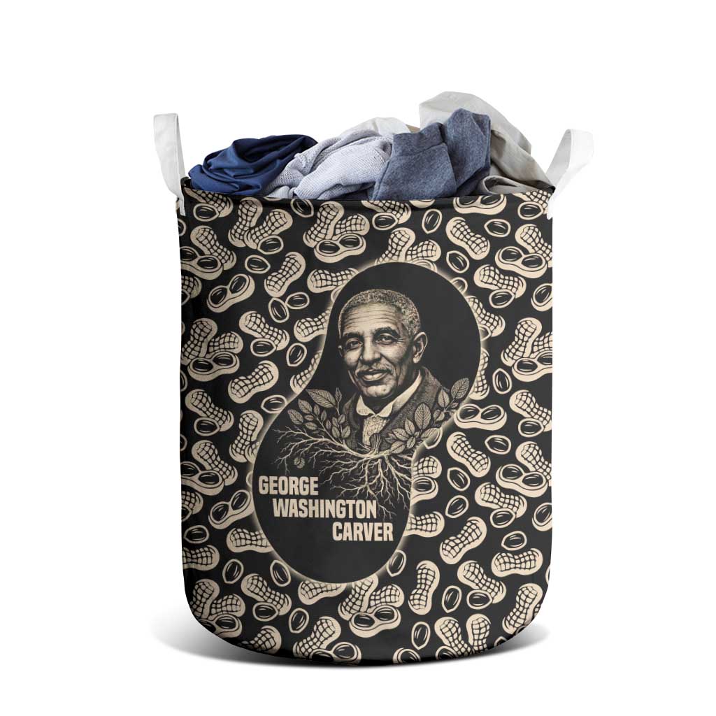 George Washington Carver Laundry Basket Peanut From Soil Comes Knowledge Quote and Agricultural Roots - Wonder Print Shop