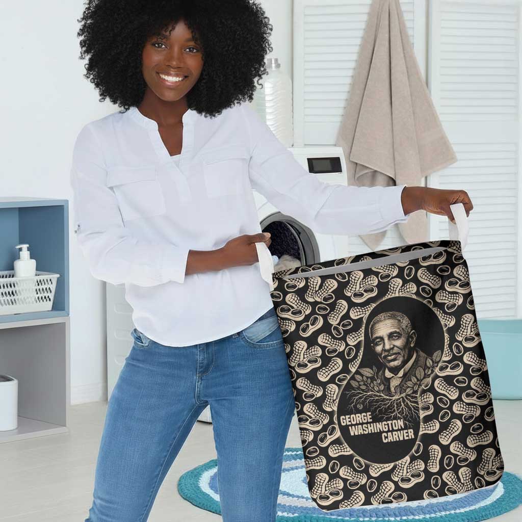 George Washington Carver Laundry Basket Peanut From Soil Comes Knowledge Quote and Agricultural Roots - Wonder Print Shop