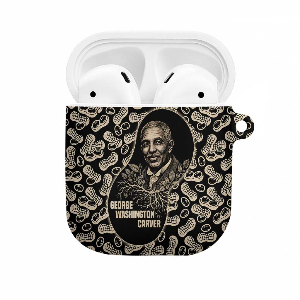 George Washington Carver AirPods Case Peanut From Soil Comes Knowledge Quote and Agricultural Roots - Wonder Print Shop