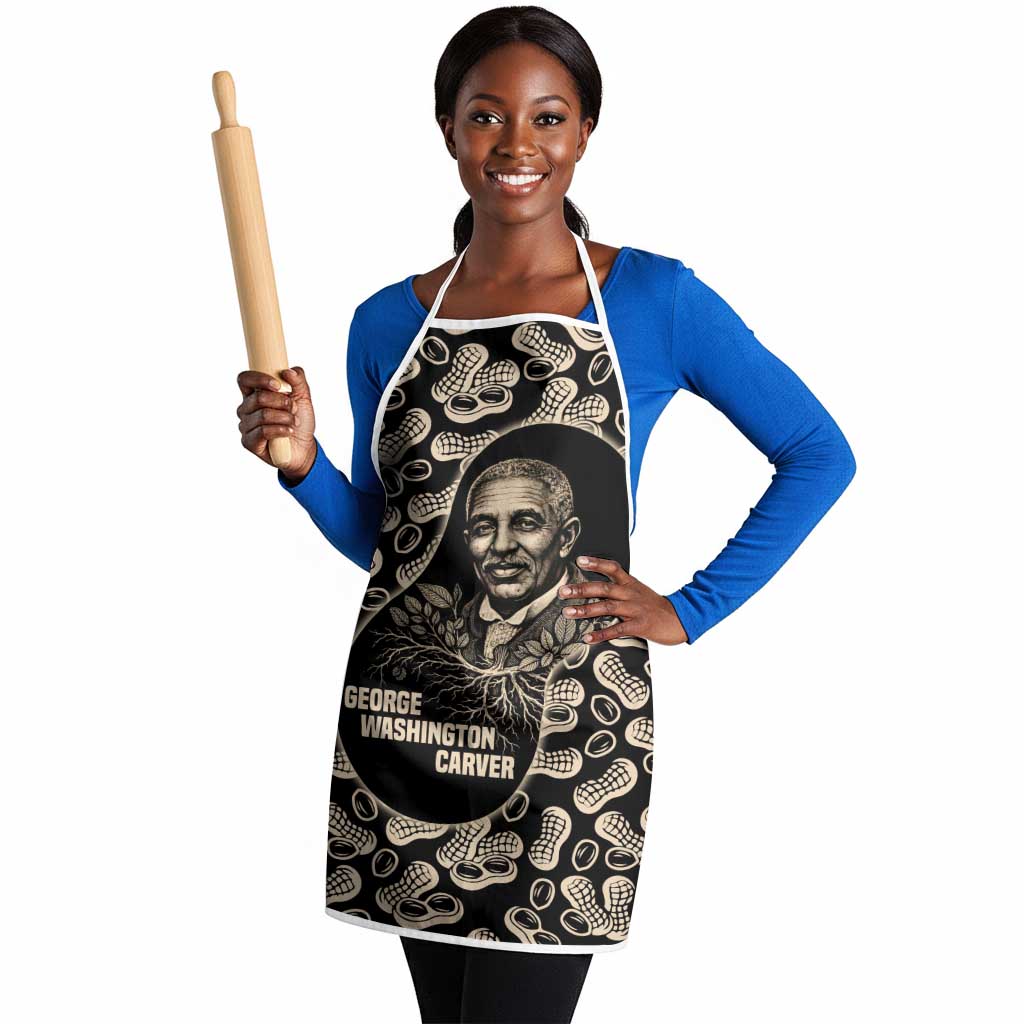George Washington Carver Apron Peanut From Soil Comes Knowledge Quote and Agricultural Roots - Wonder Print Shop