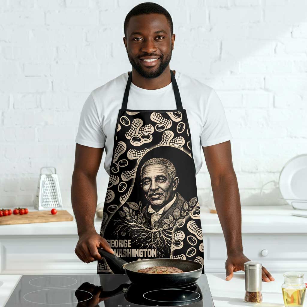 George Washington Carver Apron Peanut From Soil Comes Knowledge Quote and Agricultural Roots - Wonder Print Shop