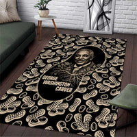 George Washington Carver Area Rug Peanut From Soil Comes Knowledge Quote and Agricultural Roots - Wonder Print Shop