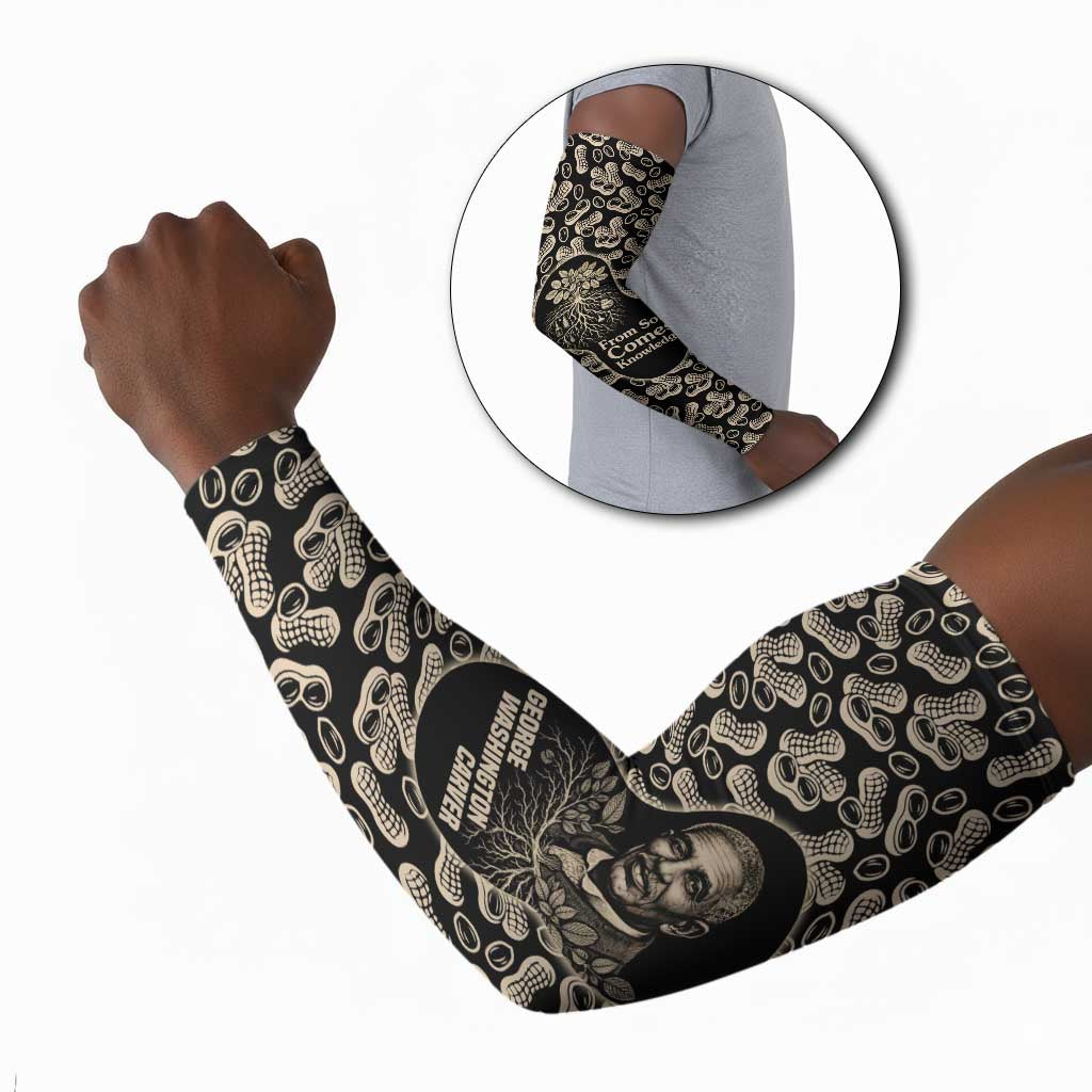 George Washington Carver Arm Sleeves Peanut From Soil Comes Knowledge Quote and Agricultural Roots - Wonder Print Shop