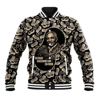 George Washington Carver Baseball Jacket Peanut From Soil Comes Knowledge Quote and Agricultural Roots - Wonder Print Shop