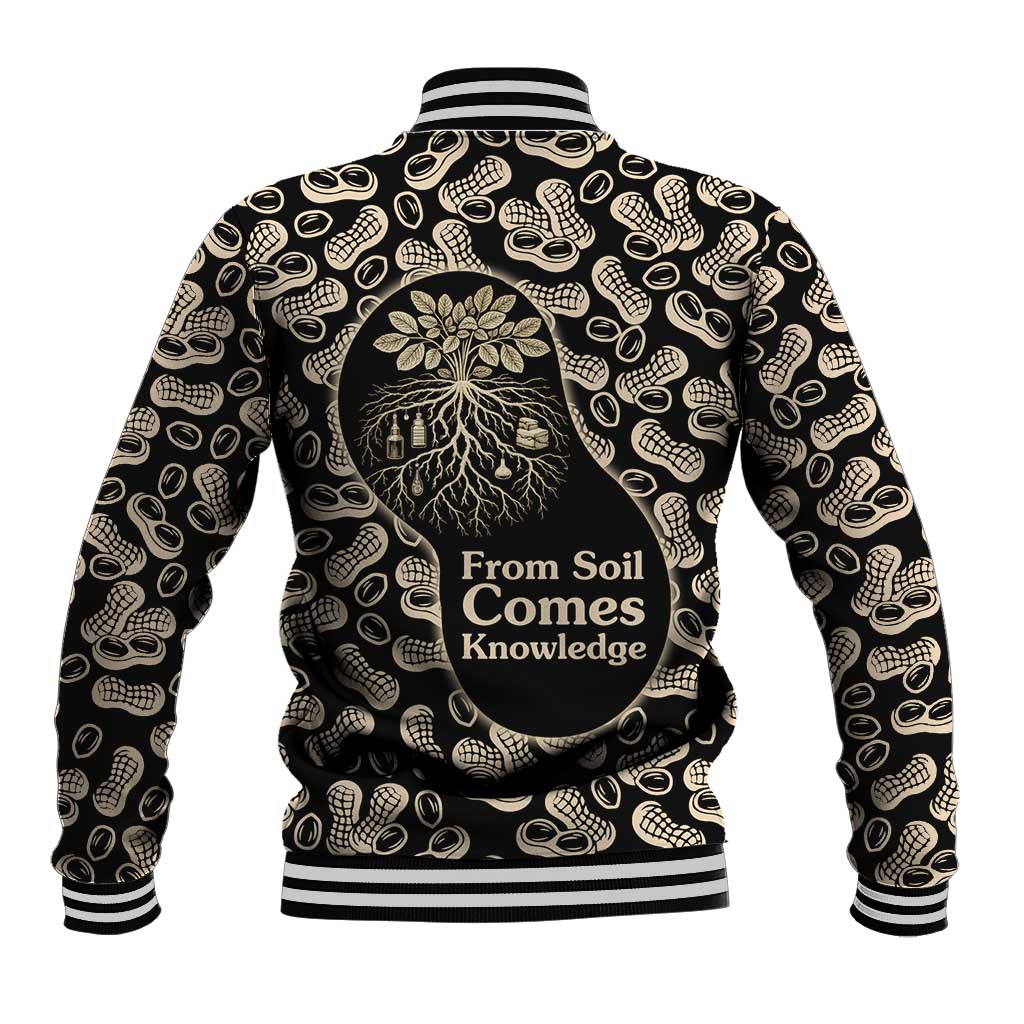 George Washington Carver Baseball Jacket Peanut From Soil Comes Knowledge Quote and Agricultural Roots - Wonder Print Shop