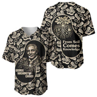 George Washington Carver Baseball Jersey Peanut From Soil Comes Knowledge Quote and Agricultural Roots - Wonder Print Shop