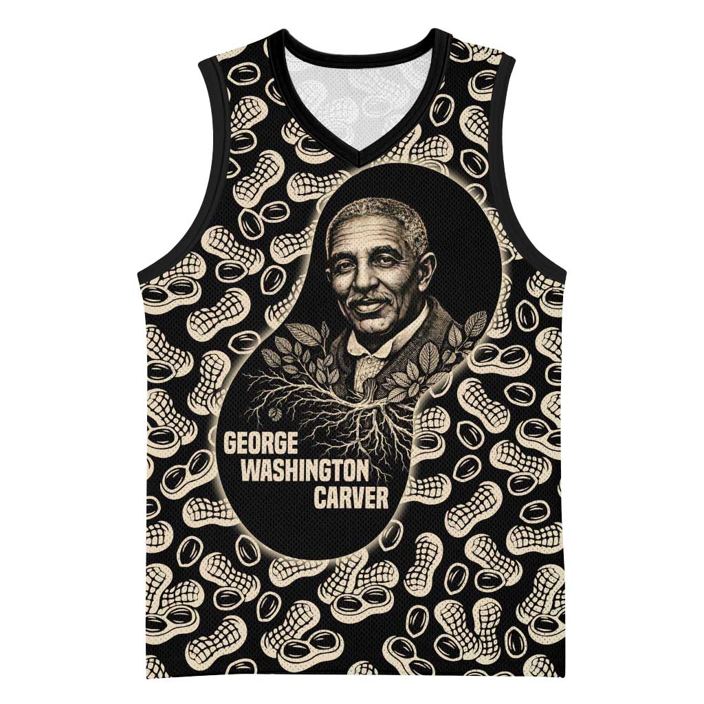 George Washington Carver Basketball Jersey Peanut From Soil Comes Knowledge Quote and Agricultural Roots - Wonder Print Shop