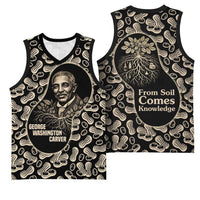 George Washington Carver Basketball Jersey Peanut From Soil Comes Knowledge Quote and Agricultural Roots - Wonder Print Shop