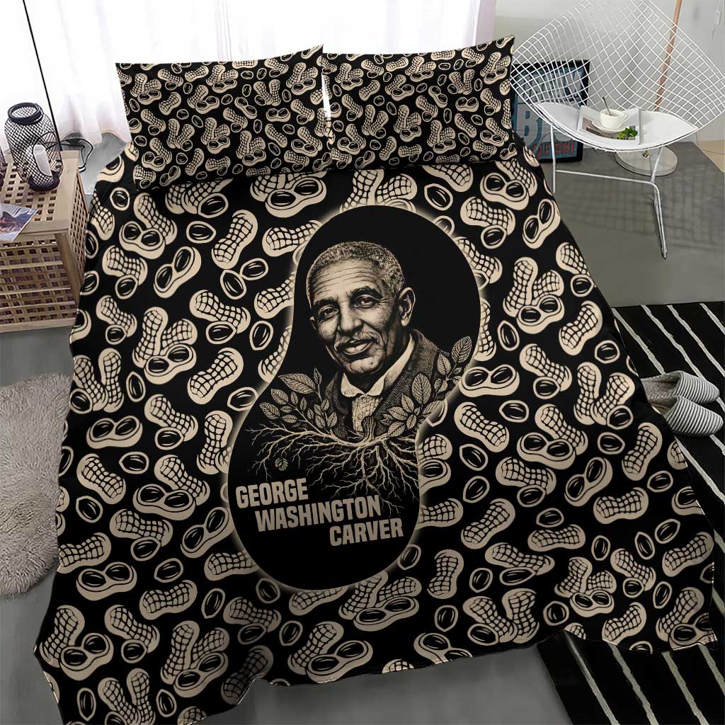 George Washington Carver Bedding Set Peanut From Soil Comes Knowledge Quote and Agricultural Roots - Wonder Print Shop