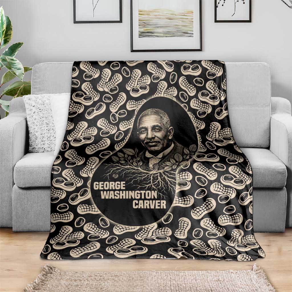 George Washington Carver Blanket Peanut From Soil Comes Knowledge Quote and Agricultural Roots - Wonder Print Shop