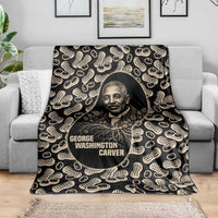 George Washington Carver Blanket Peanut From Soil Comes Knowledge Quote and Agricultural Roots - Wonder Print Shop