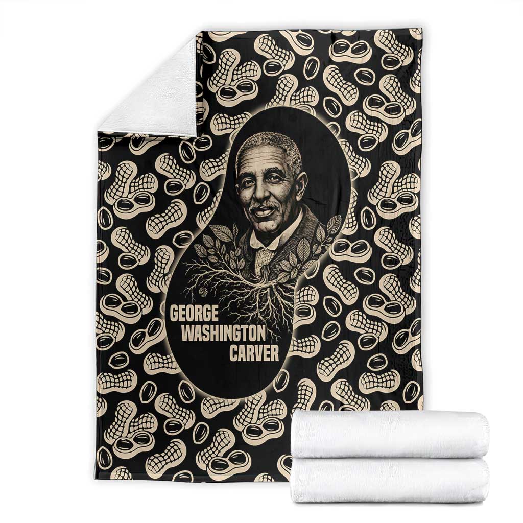 George Washington Carver Blanket Peanut From Soil Comes Knowledge Quote and Agricultural Roots - Wonder Print Shop