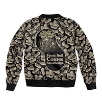 George Washington Carver Bomber Jacket Peanut From Soil Comes Knowledge Quote and Agricultural Roots - Wonder Print Shop