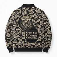 George Washington Carver Bomber Puffer Jacket Peanut From Soil Comes Knowledge Quote and Agricultural Roots - Wonder Print Shop