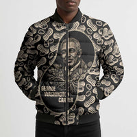 George Washington Carver Bomber Puffer Jacket Peanut From Soil Comes Knowledge Quote and Agricultural Roots - Wonder Print Shop