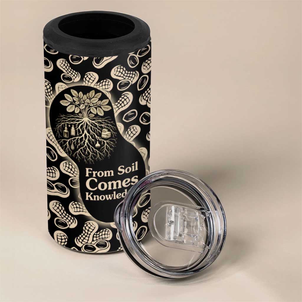 George Washington Carver 4 in 1 Can Cooler Tumbler Peanut From Soil Comes Knowledge Quote and Agricultural Roots - Wonder Print Shop