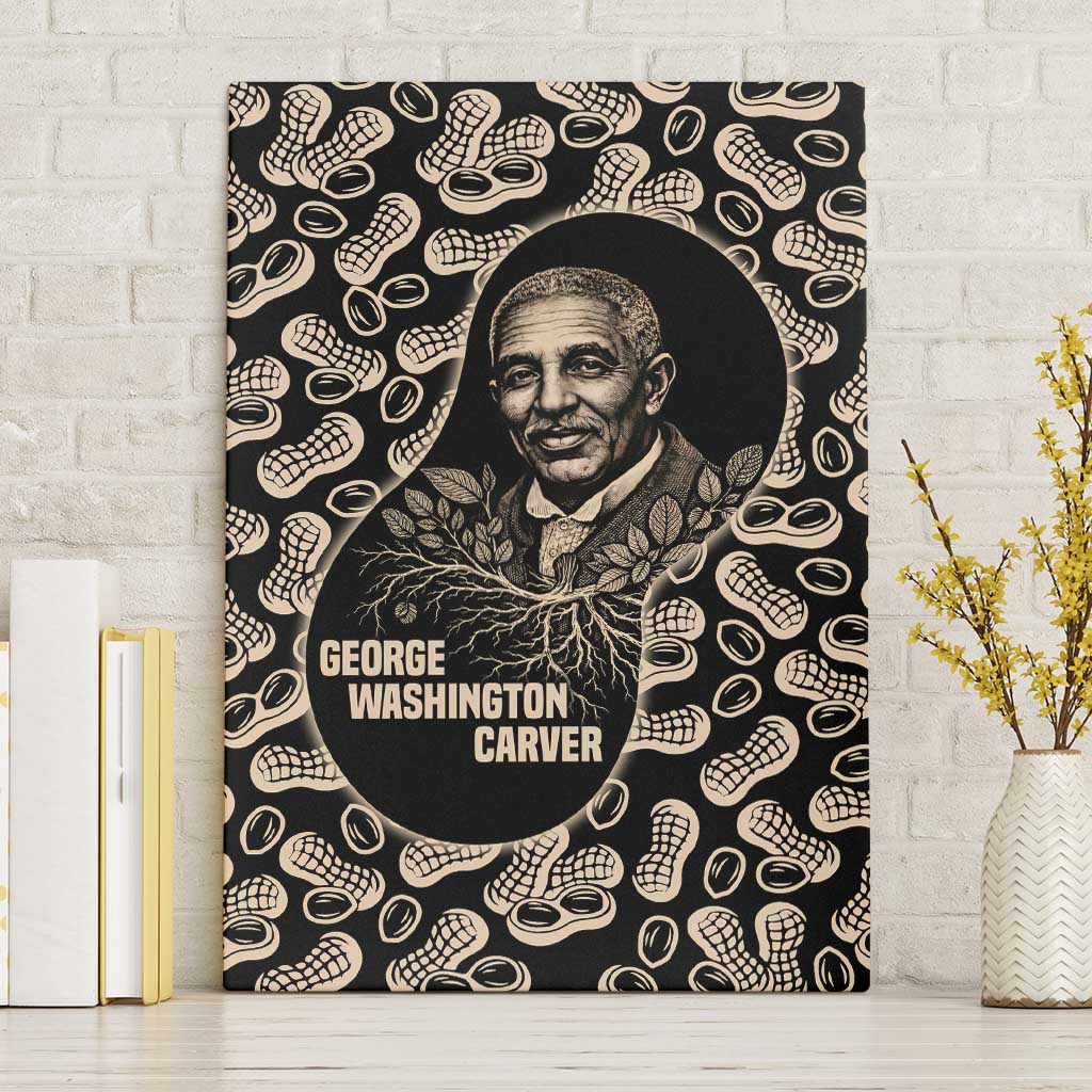 George Washington Carver Canvas Wall Art Peanut From Soil Comes Knowledge Quote and Agricultural Roots - Wonder Print Shop