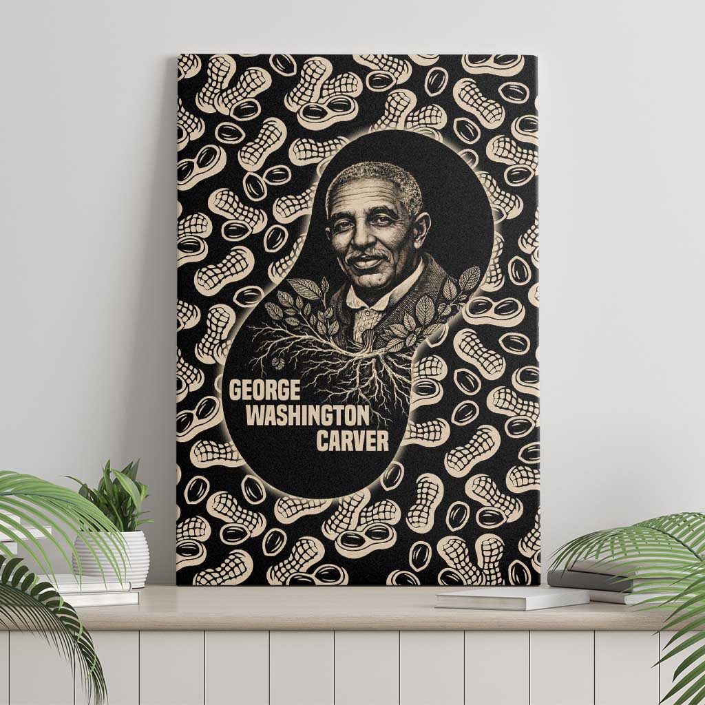 George Washington Carver Canvas Wall Art Peanut From Soil Comes Knowledge Quote and Agricultural Roots - Wonder Print Shop