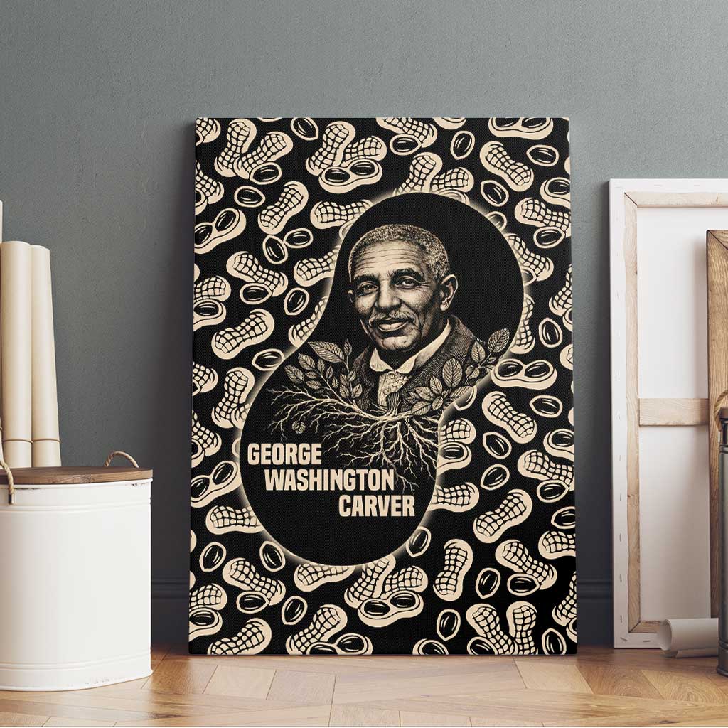 George Washington Carver Canvas Wall Art Peanut From Soil Comes Knowledge Quote and Agricultural Roots - Wonder Print Shop
