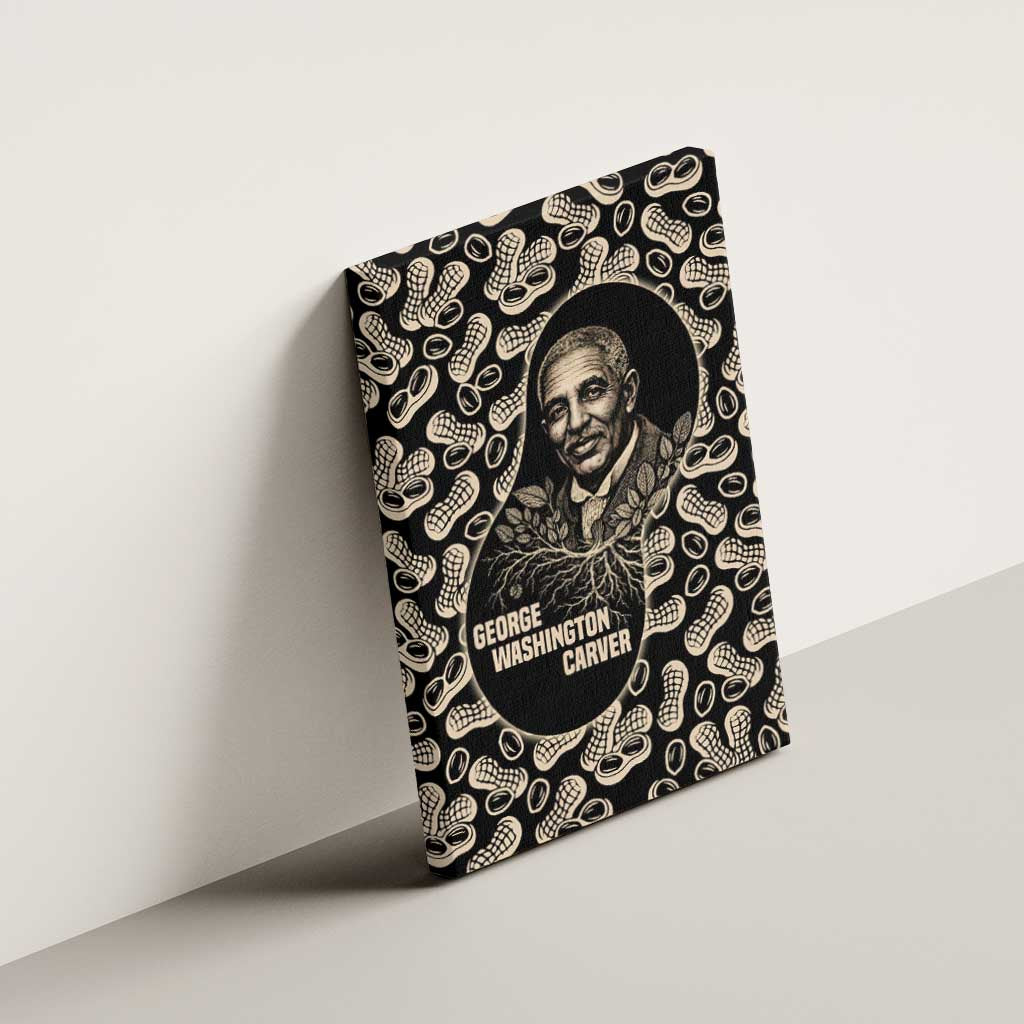 George Washington Carver Canvas Wall Art Peanut From Soil Comes Knowledge Quote and Agricultural Roots - Wonder Print Shop