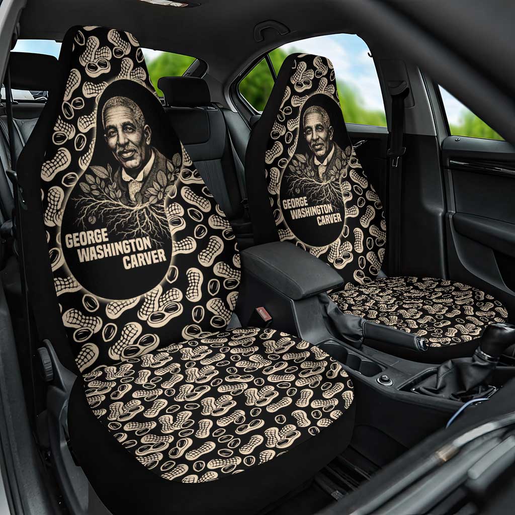 George Washington Carver Car Seat Cover Peanut From Soil Comes Knowledge Quote and Agricultural Roots - Wonder Print Shop
