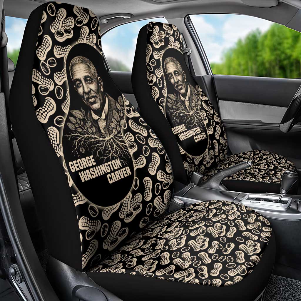 George Washington Carver Car Seat Cover Peanut From Soil Comes Knowledge Quote and Agricultural Roots - Wonder Print Shop