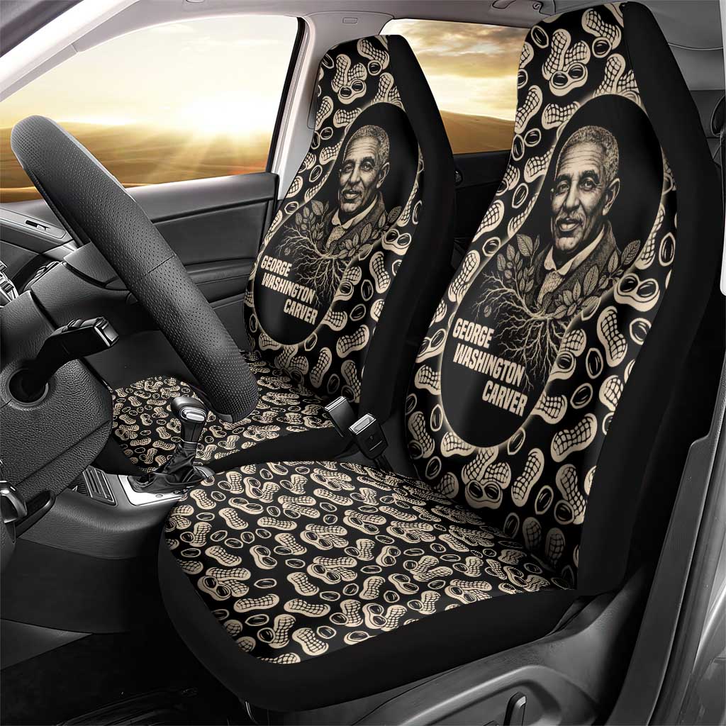George Washington Carver Car Seat Cover Peanut From Soil Comes Knowledge Quote and Agricultural Roots - Wonder Print Shop