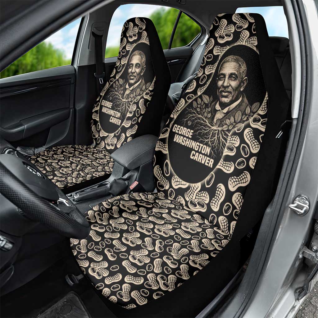 George Washington Carver Car Seat Cover Peanut From Soil Comes Knowledge Quote and Agricultural Roots - Wonder Print Shop