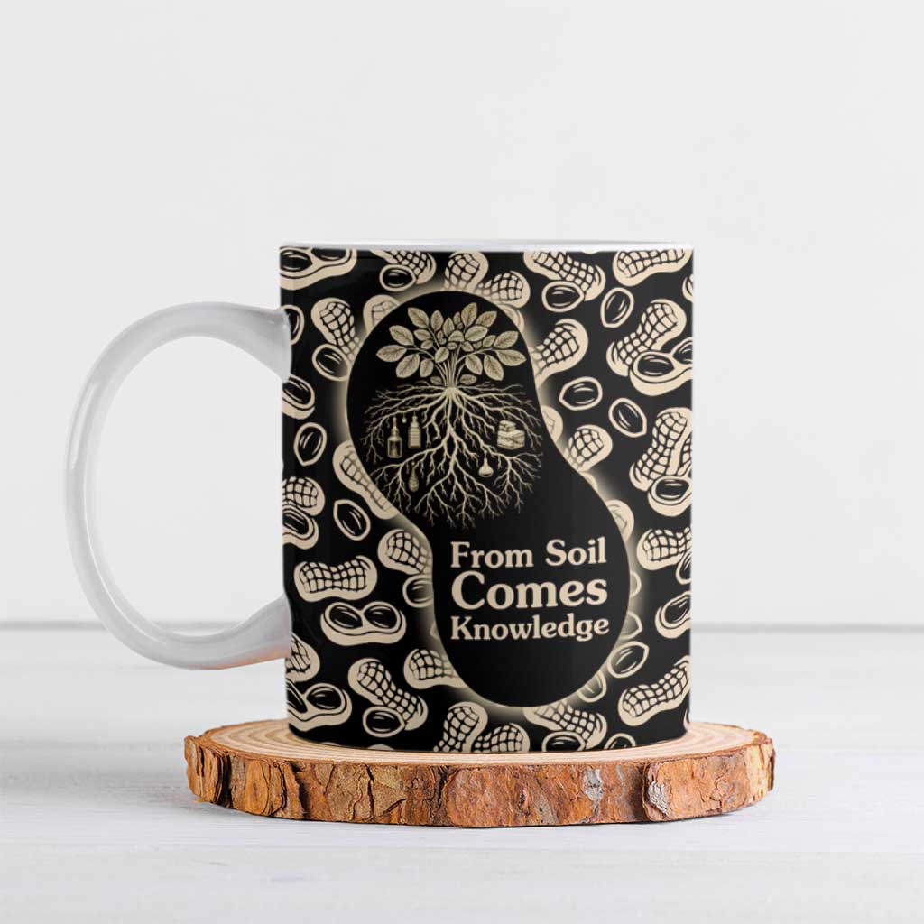 George Washington Carver Ceramic Mug Peanut From Soil Comes Knowledge Quote and Agricultural Roots - Wonder Print Shop