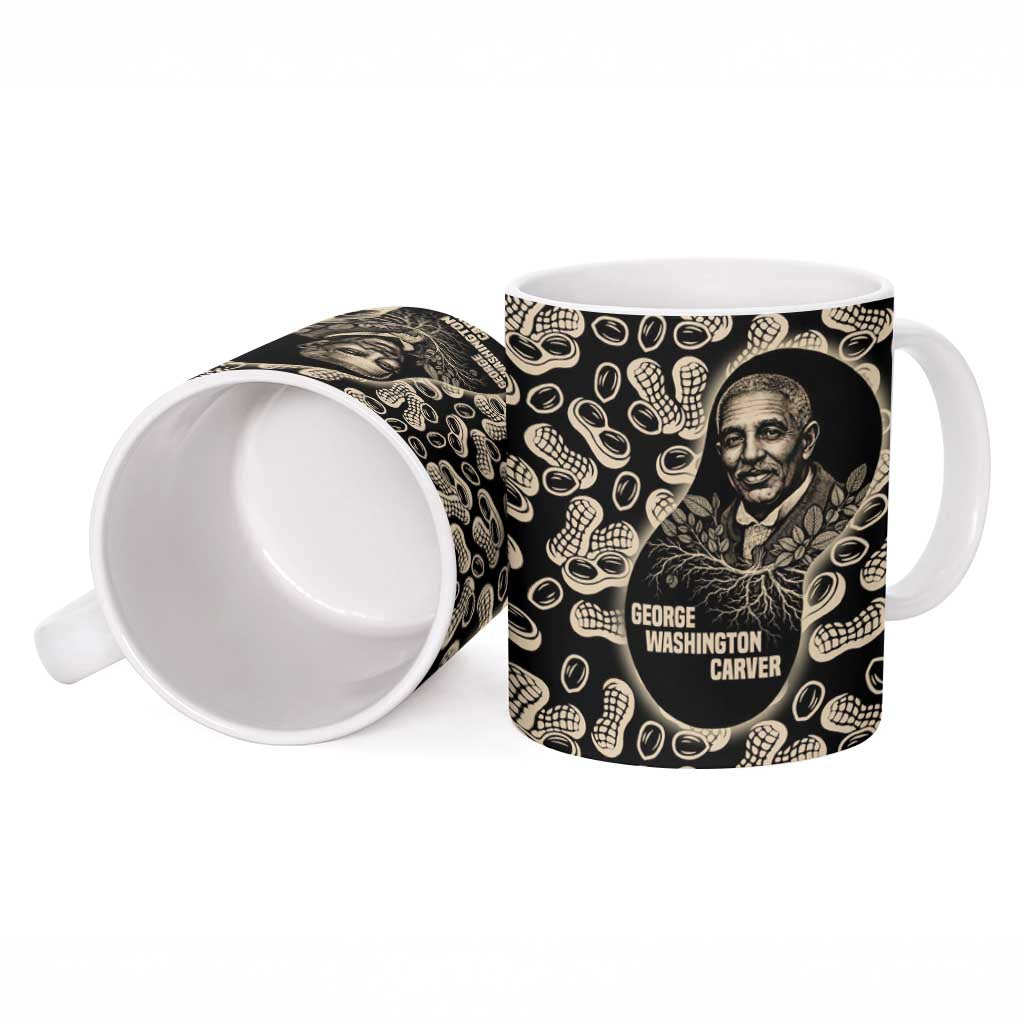 George Washington Carver Ceramic Mug Peanut From Soil Comes Knowledge Quote and Agricultural Roots - Wonder Print Shop