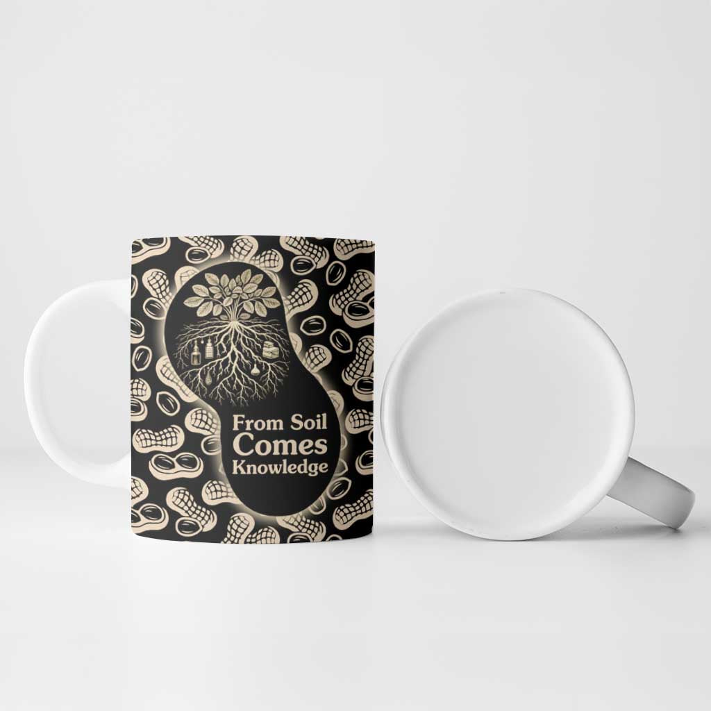 George Washington Carver Ceramic Mug Peanut From Soil Comes Knowledge Quote and Agricultural Roots - Wonder Print Shop