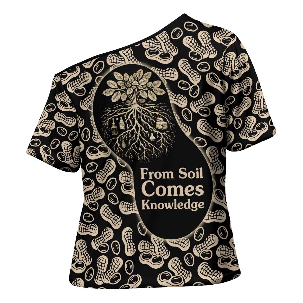 George Washington Carver Cross Shoulder Shirt Peanut From Soil Comes Knowledge Quote and Agricultural Roots - Wonder Print Shop