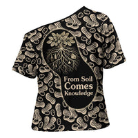 George Washington Carver Cross Shoulder Shirt Peanut From Soil Comes Knowledge Quote and Agricultural Roots - Wonder Print Shop